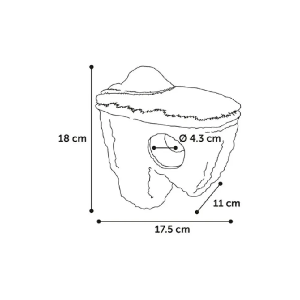 FLAMINGO - Rocher flottant m, 17,5 x 11 x 18 cm, décoration aquarium.