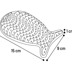FLAMINGO - Tapis à lécher martha poisson vert en silicone pour chat