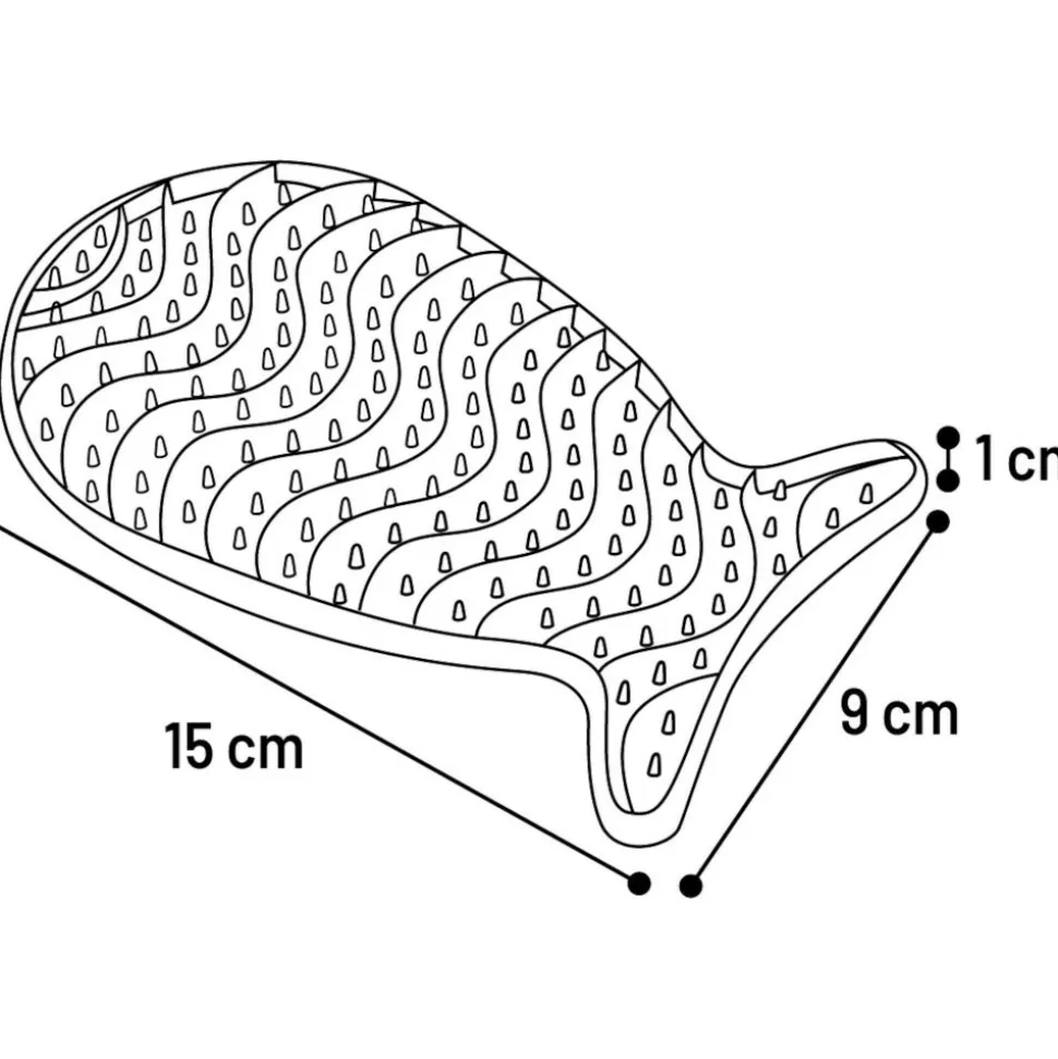 FLAMINGO - Tapis à lécher martha poisson vert en silicone pour chat