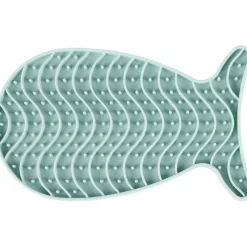 FLAMINGO - Tapis à lécher martha poisson vert en silicone pour chat