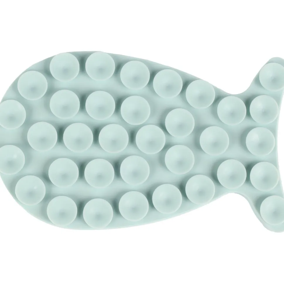 FLAMINGO - Tapis à lécher martha poisson vert en silicone pour chat