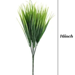 Fleurs en plastique d'herbe de printemps à sept fourches * 5 pièces, accessoires de végétation
