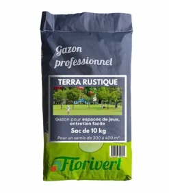 FLORIVERT - Gazon à semer terra rustique 10 kg pour peu d'entretien et bel aspect estival - florivert 1201636