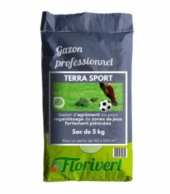 FLORIVERT - Gazon sport jeux terra sport 5 kg, résistance au piétinement et établissement rapide - florivert 1206459