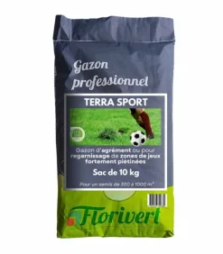 FLORIVERT - Gazon sport jeux terra sport 10 kg résistant au piétinement, établissement rapide - florivert 1201637