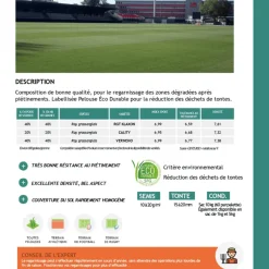 FLORIVERT - Gazon sport jeux terra sport 10 kg résistant au piétinement, établissement rapide - florivert 1201637