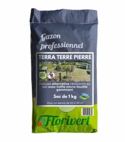 FLORIVERT - Graines de pelouse terra terre pierre 1 kg résistantes au sec, idéal robot tondeuse - florivert 1206460