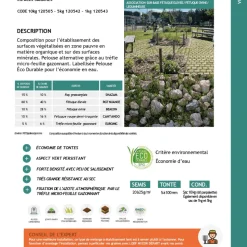 FLORIVERT - Graines de pelouse terra terre pierre 1 kg résistantes au sec, idéal robot tondeuse - florivert 1206460