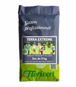 FLORIVERT - Semences gazon terra extrême 5 kg, faible besoin en eau et bel aspect - florivert 1206457