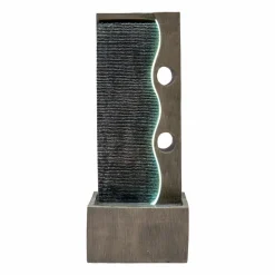 Fontaine de jardin harmony falls avec éclairage led blanc chaud & brosse à nettoyage