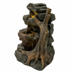 Fontaine de jardin willow springs avec éclairage led blanc chaud & brosse à nettoyage