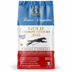 FRANCE CROQUETTES - Croquette pour chien adulte gold competition 32/22 – 1,5kg – très actif– france croquettes