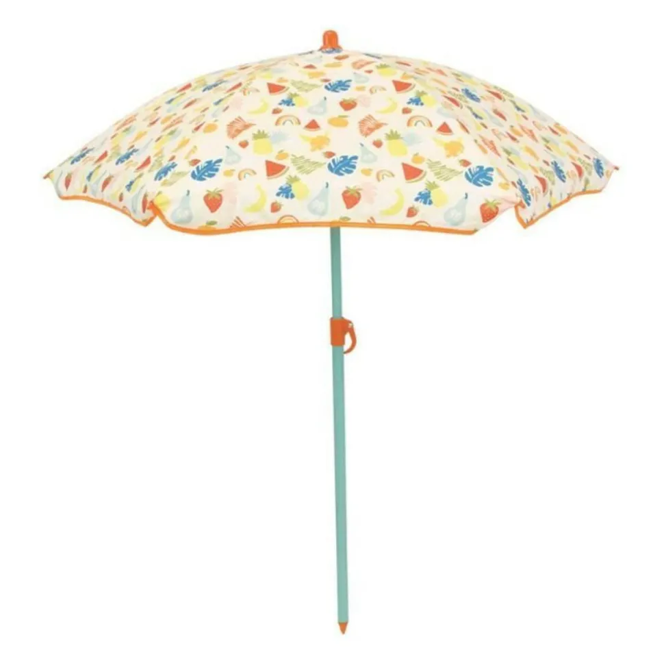 FUN HOUSE - Fun house fruity's table pique-nique en pin h.53 x l.95 x p.75 cm avec parasol h.125 x ø 100 cm - pour enfant
