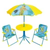 FUN HOUSE - Marsupilami salon de jardin pour enfants comprenant 1 table, 2 chaises pliantes et 1 parasol