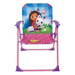 FUN HOUSE - Mobilier de jardin - fun house - salon de jardin gabby et la maison magique table 46 x 46 cm 2 chaises pliantes parasol 125 x 10