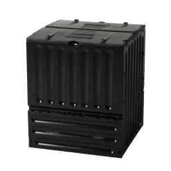 GARANTIA - Composteur : noir, 600l, 80x80xh.95cm