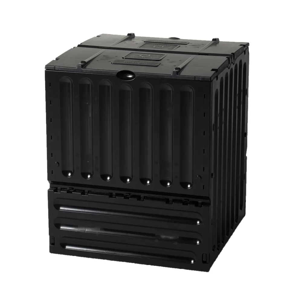 GARANTIA - Composteur : noir, 600l, 80x80xh.95cm