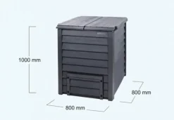 GARANTIA - Composteur d'extérieur gris en polypropylène 600l
