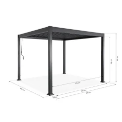 GECKO JARDIN - Pergola bioclimatique 3x3 m isis