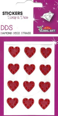 GLOBAL GIFT - Stickers Diamond Deco Strass 8 x 12 cm - Différents thèmes possibles