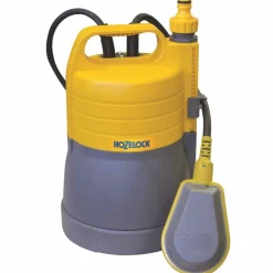 GÉNÉRIQUE - Pompe d'évacuation pour eaux claires et eaux chargées avec base réversible rapide (sans outil). Débit 4500 l/h. Pression 0,5 bar