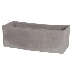 GOICOECHEA - Jardinière contemporaine en terre cuite grise - 60x24x24cm