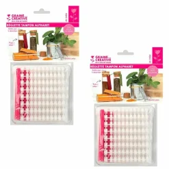 GRAINE CRÉATIVE - 2 réglettes tampon alphabet pour pâte polymère