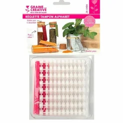 GRAINE CRÉATIVE - 2 réglettes tampon alphabet pour pâte polymère