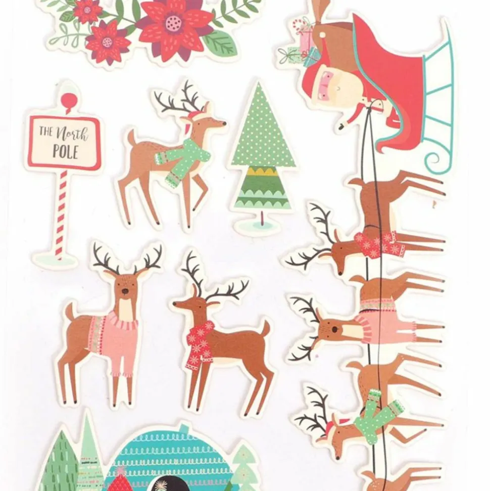 GRAINE CRÉATIVE - 8 stickers thème noël