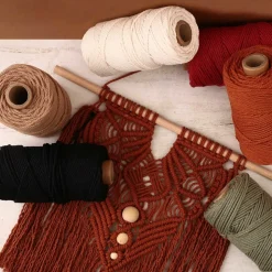 GRAINE CRÉATIVE - Coton cablé recyclé noir 100 m x 2 mm