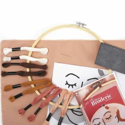 GRAINE CRÉATIVE - Kit broderie décorative visage line art