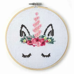 GRAINE CRÉATIVE - Kit tambour à broder en bois - licorne