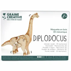 GRAINE CRÉATIVE - Maquette 3d mécanique diplodocus 21 cm