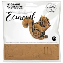 GRAINE CRÉATIVE - Maquette écureuil 3d en carton à monter soi-même