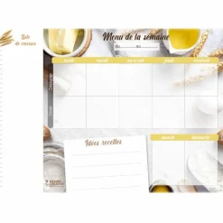 GRAINE CRÉATIVE - Planning magnétique mes menus et ma liste de course