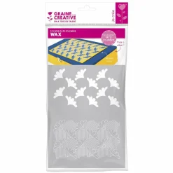 GRAINE CRÉATIVE - Pochoir pâte polymère wax 15,3 x 11,4 cm