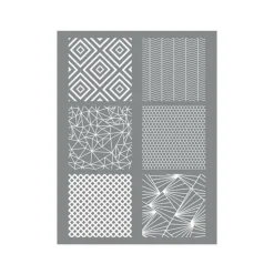 GRAINE CRÉATIVE - Pochoir pâte polymère géométrique 11,4 x 15,3 cm