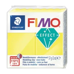 GRAINE CRÉATIVE - Pâte polymère 57 g - effet néon - jaune