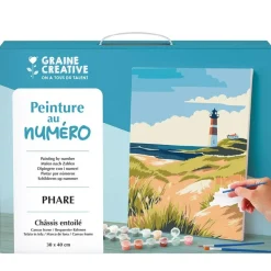 GRAINE CREATIVE - Peinture au numero 30x40 cm - phare