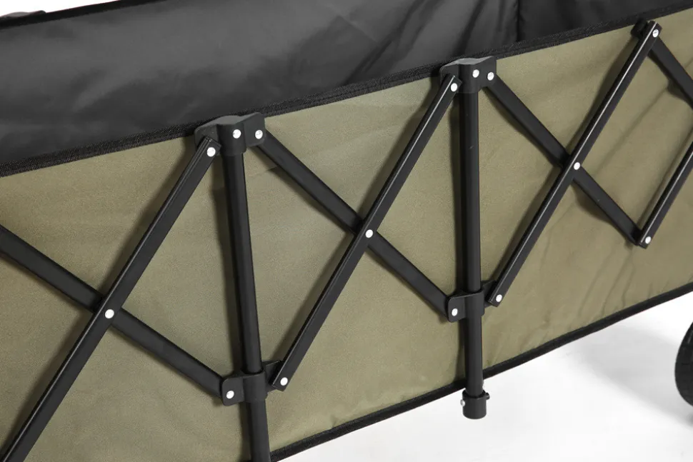 GUTENT - Chariot extensible pliable 100kg, roues tout-terrain, 300l, vert armée