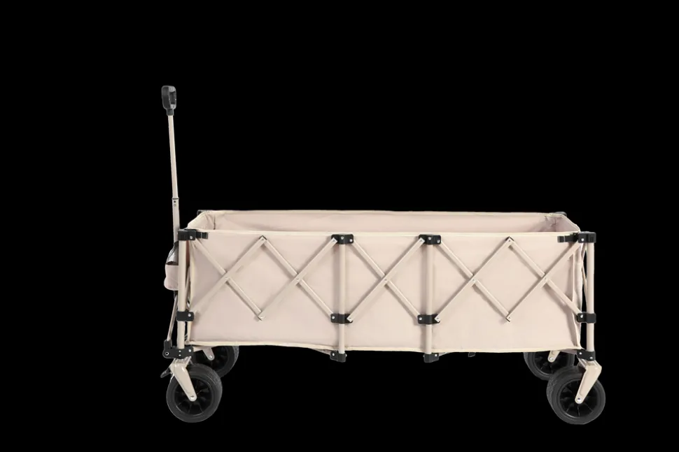 GUTENT - Chariot extensible pliable 100kg, roues tout-terrain, 300l, beige