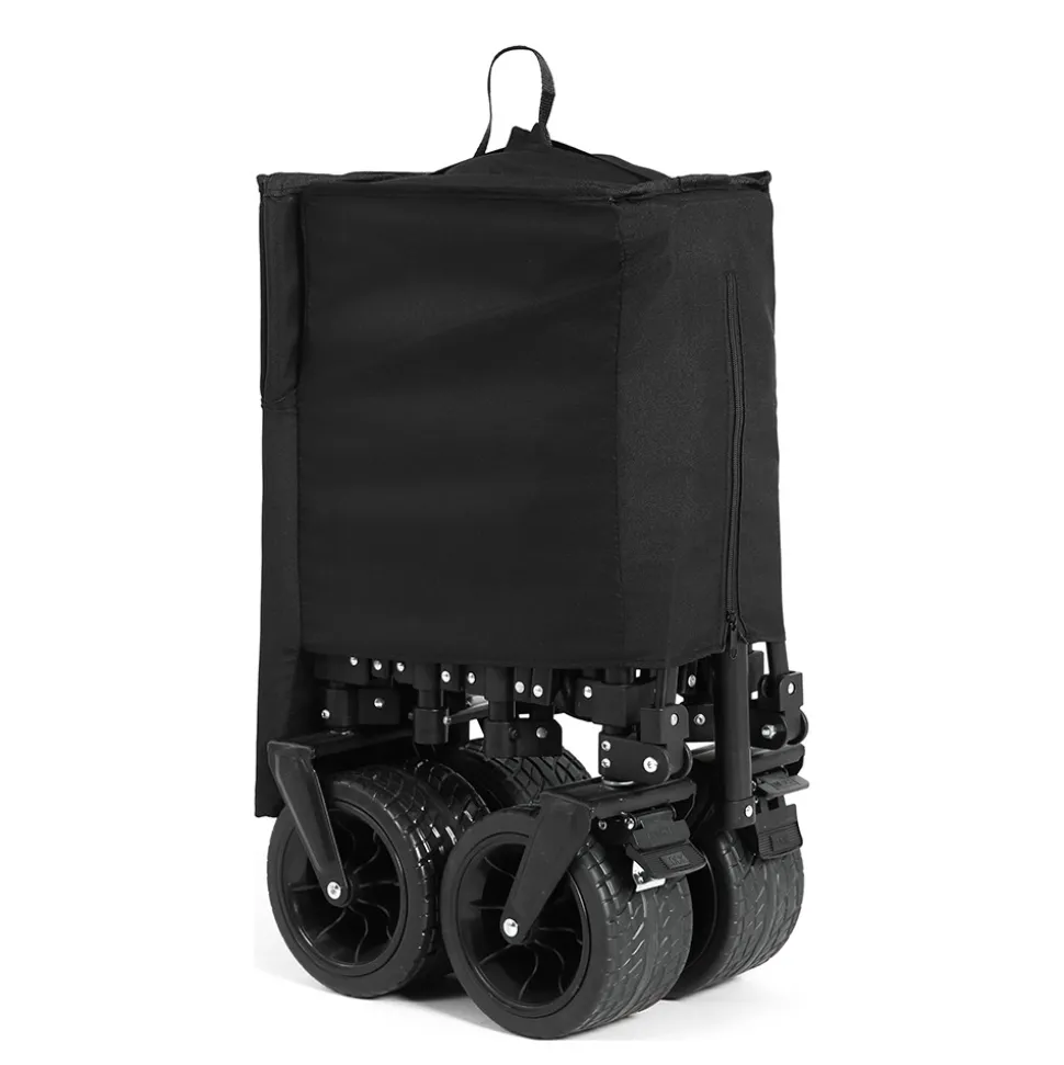 GUTENT - Chariot extensible pliable 100kg, roues tout-terrain, 300l, noir