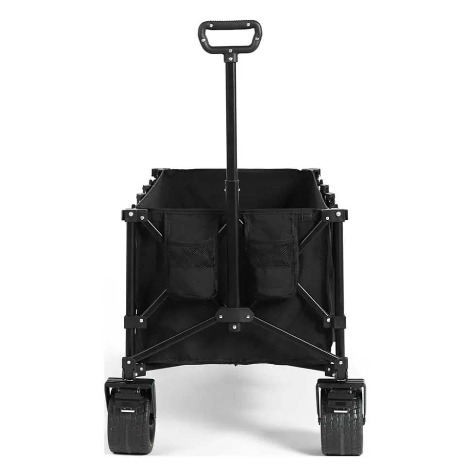 GUTENT - Chariot extensible pliable 100kg, roues tout-terrain, 300l, noir