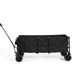 GUTENT - Chariot extensible pliable 100kg, roues tout-terrain, 300l, noir