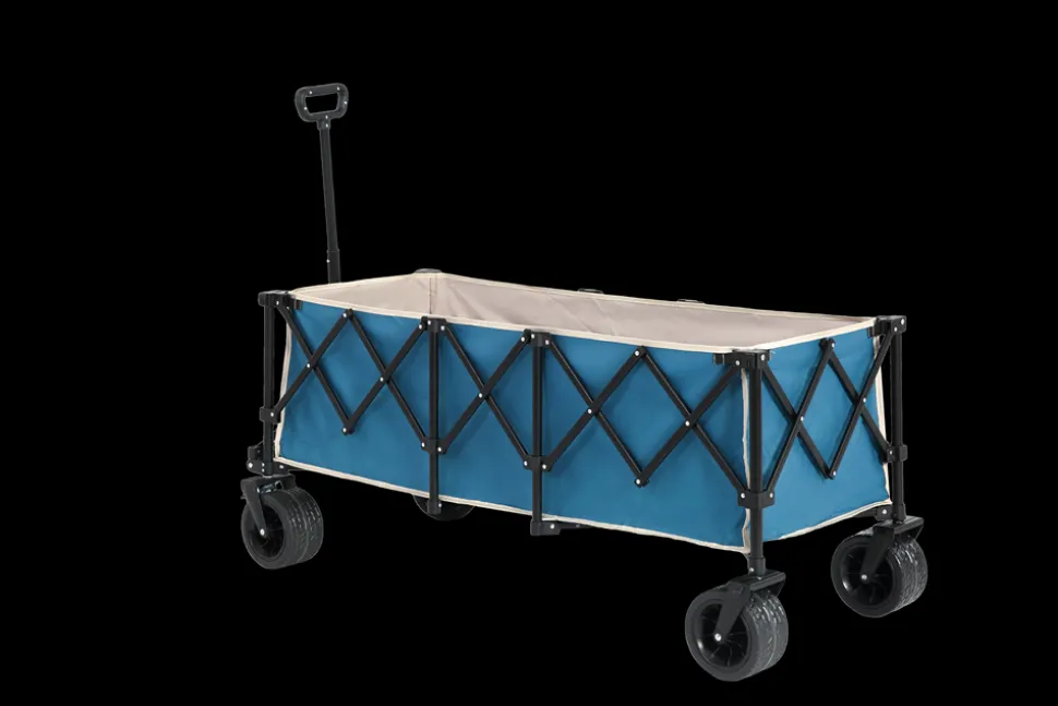 GUTENT - Chariot extensible pliable 100kg, roues tout-terrain, 300l, bleu