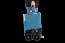 GUTENT - Chariot extensible pliable 100kg, roues tout-terrain, 300l, bleu