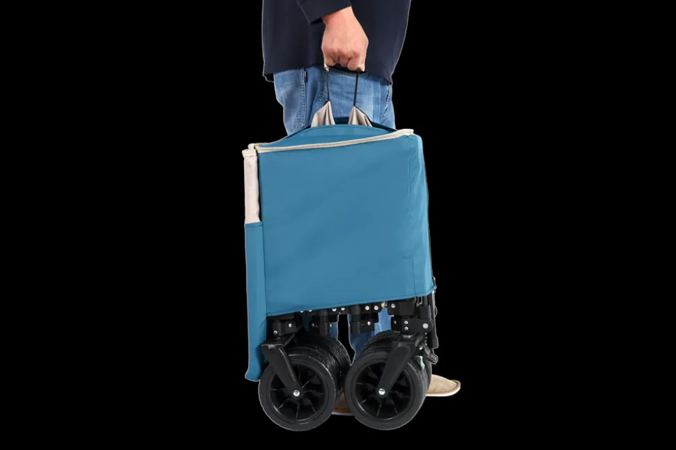 GUTENT - Chariot extensible pliable 100kg, roues tout-terrain, 300l, bleu