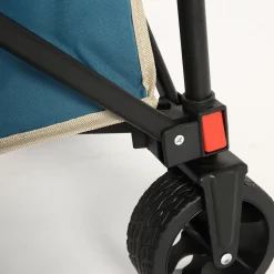 GUTENT - Chariot pliable jardin, roues tout-terrain, poignée réglable, bleu