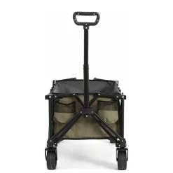 GUTENT - Chariot pliable jardin, roues tout-terrain, poignée réglable, vert armée