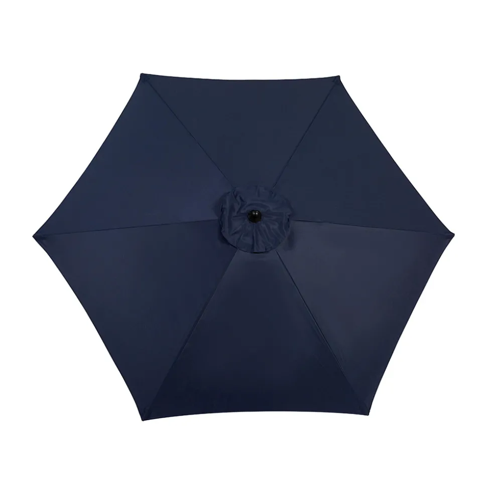 GUTENT - Parasol à manivelle,grand parapluie double face pour l'extérieur,bleu marine